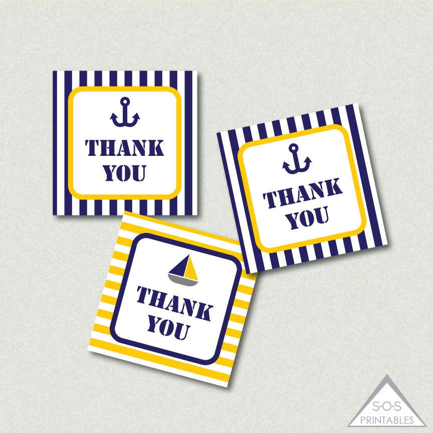 blue and gold nautical thank you tags printable pdf