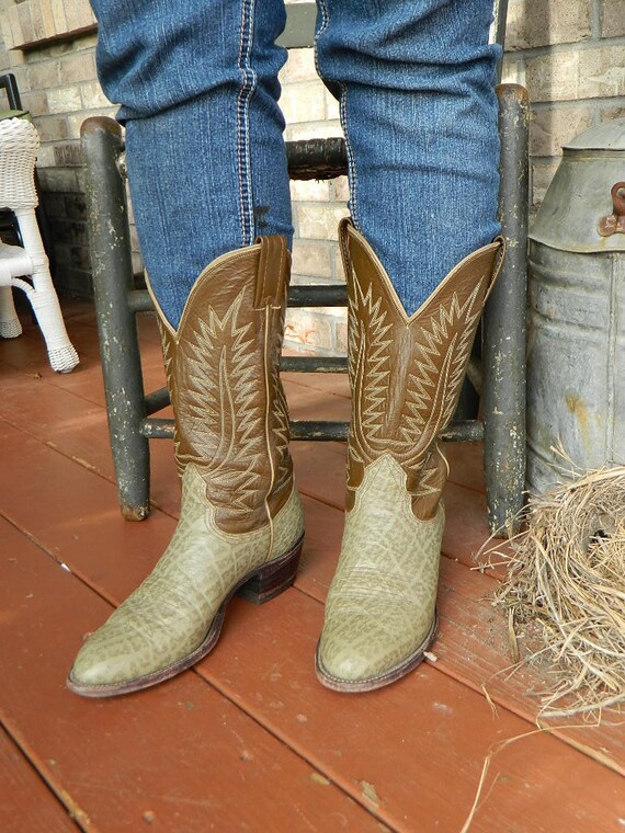 olive green and brown boots