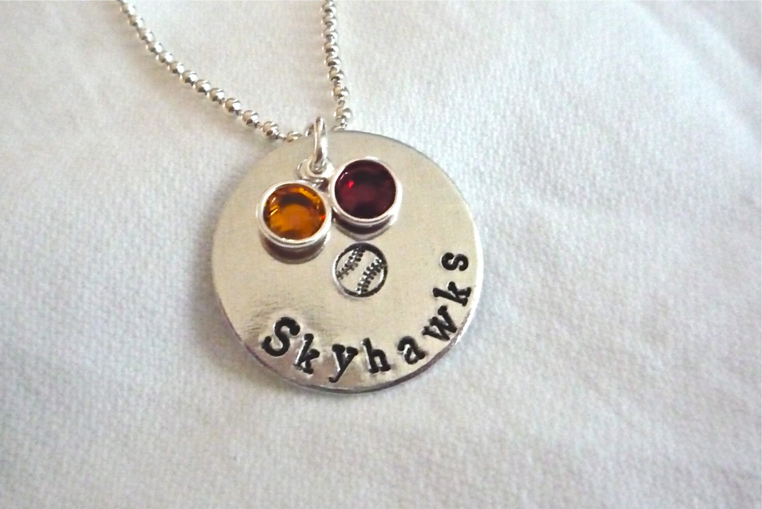 Baseball Necklace Baseball Jewelry Sports by TheSilverSwing