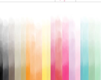 Watercolour Ombre Digital Papers Multipack - Design Resource - 12"x12" printable, commercial use