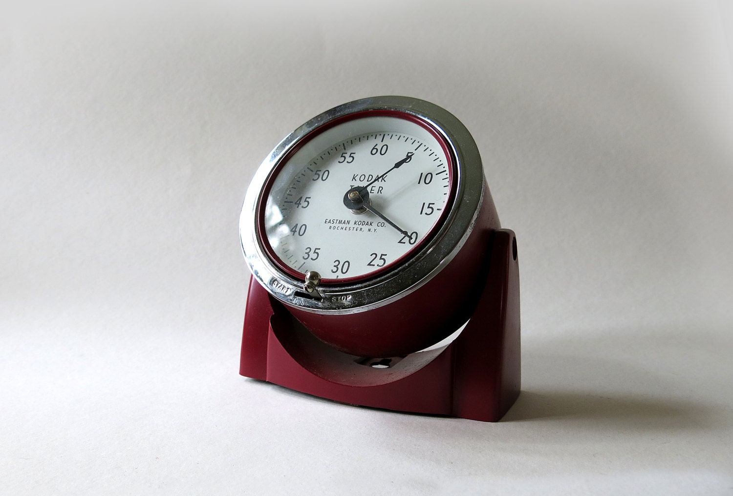 Kodak Red Darkroom Timer Vintage Art Deco Metal Photography