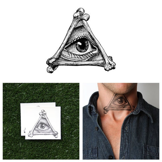 Illuminati Temporary Tattoo Set Of 2