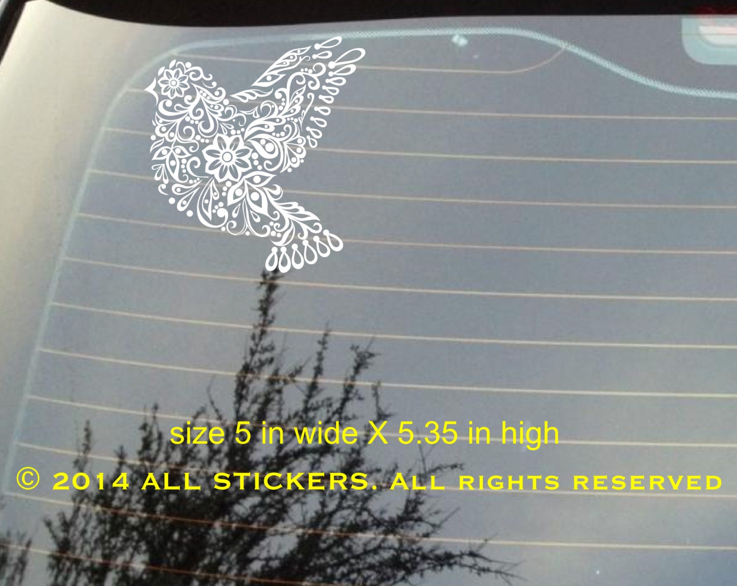 decorative birds car window decal