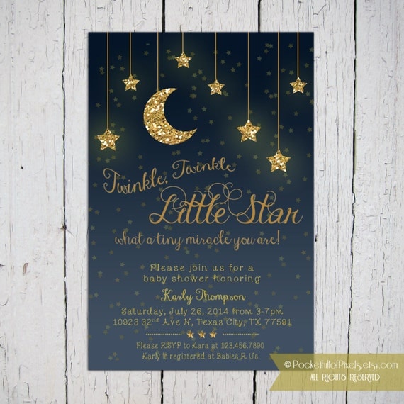 shower invitations online baby by PocketFullofPixels Twinkle Twinkle Shower Star Baby Little