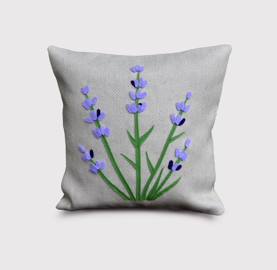 Items similar to Lavender pillow, decorative pillow, lavender, spring, flowers, gift for her ...