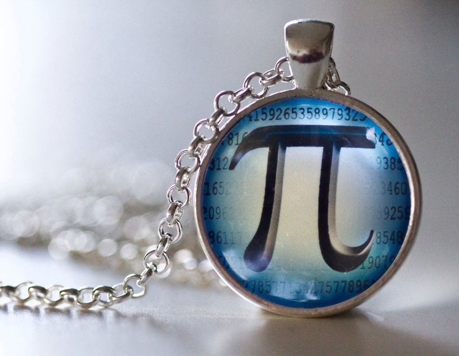 Pi Pendant Necklace Math Jewelry Math Necklace Pi