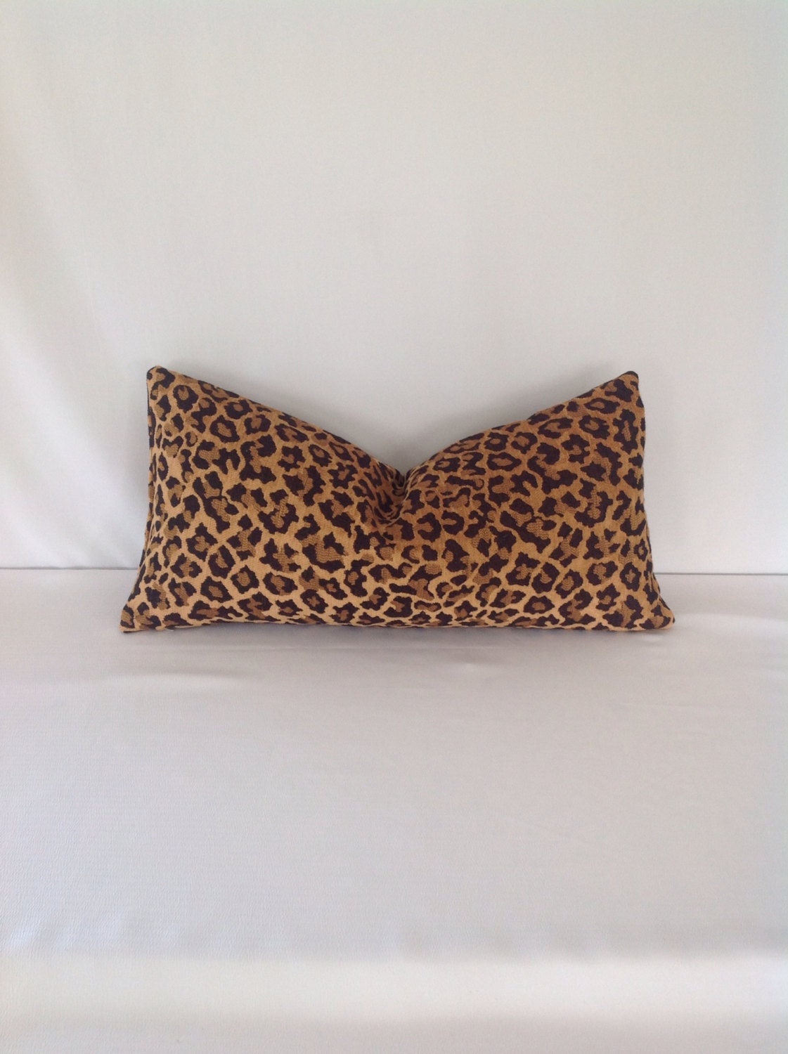 11 x 20 Leopard Print Lumbar Pillow Cover by FeniasHomeDecor