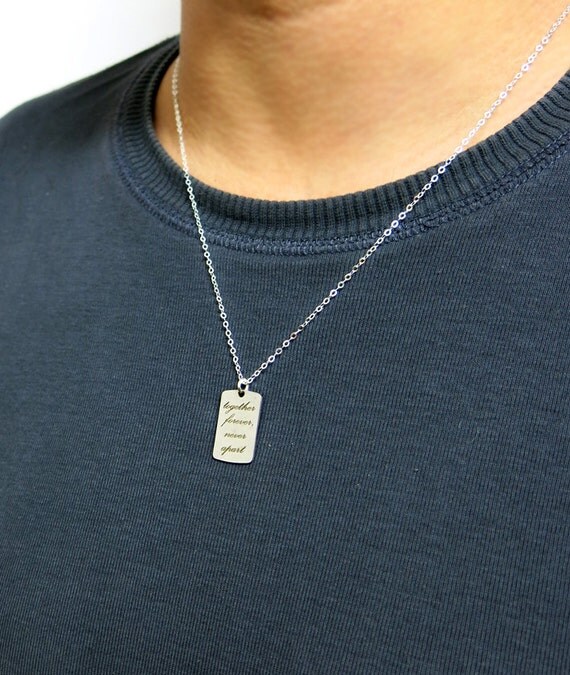 Personalized tag necklace Monogram necklace Custom name