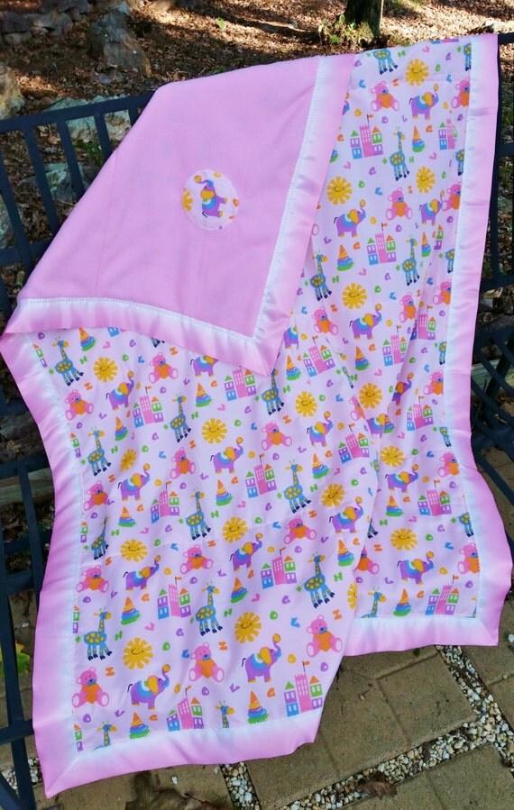 Handmade Baby Girl Blanket,Toddler Blanket, pink baby blanket ***Reduced***