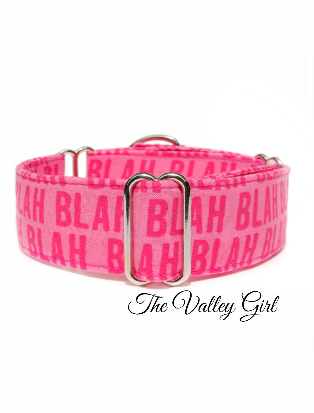 Pink Girly Dog Collar Martingale Collar Greyhound Collar