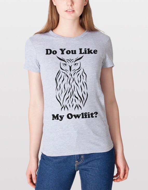 Women's Owl Shirt - Adult Owl T- Shirt - Owlfit Owl Shirt - Owly Shirt ...