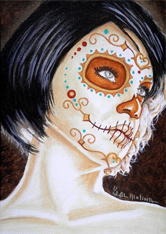 Day of the Dead Giclee Print, Tu Amor Ilumina mi Oscuridad