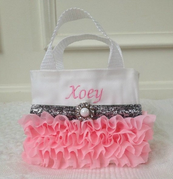 Pink Chiffon Flower Girl Purse First Communion Purse