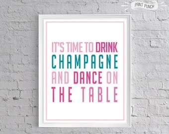 Bubbly Bar Printable Sign 8x10 Great for by DesignPunch on Etsy
