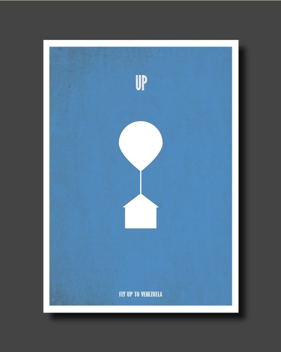 Items similar to Up Pixar Minimalist Movie Poster, Disney Pixar Up ...