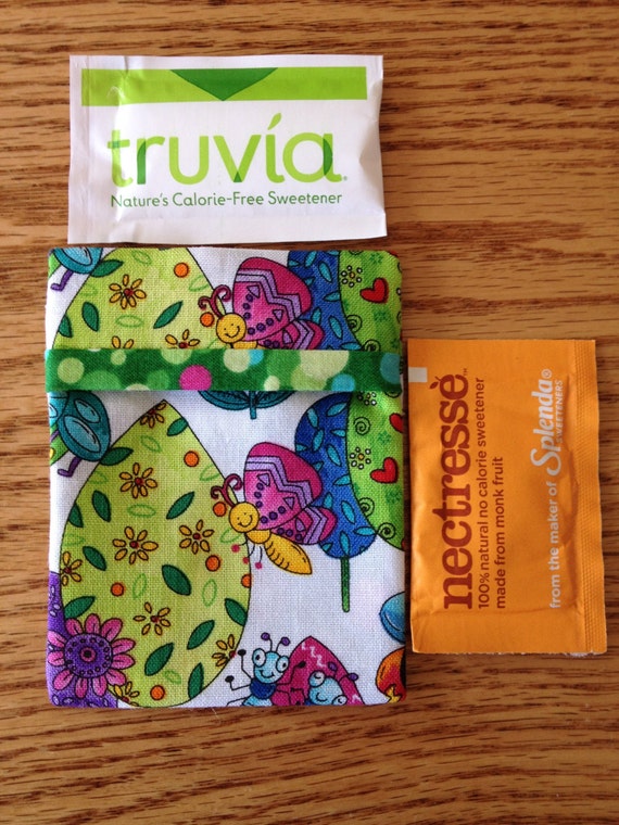 Sugar Packet Holder Travel Case for purse or by Skip2MyLouDesigns