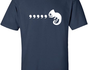 comma chameleon t shirt