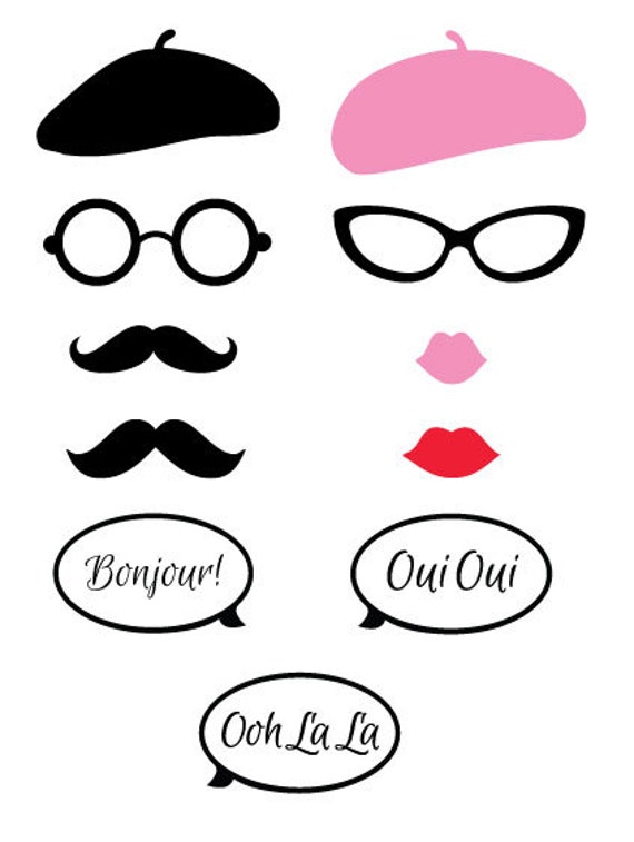 Free Printable Paris Themed Photo Booth Props | parisian theme photo booth props french themed party photo Free Printable Paris Themed Photo Booth Props | parisian theme photo booth props french themed party photo
