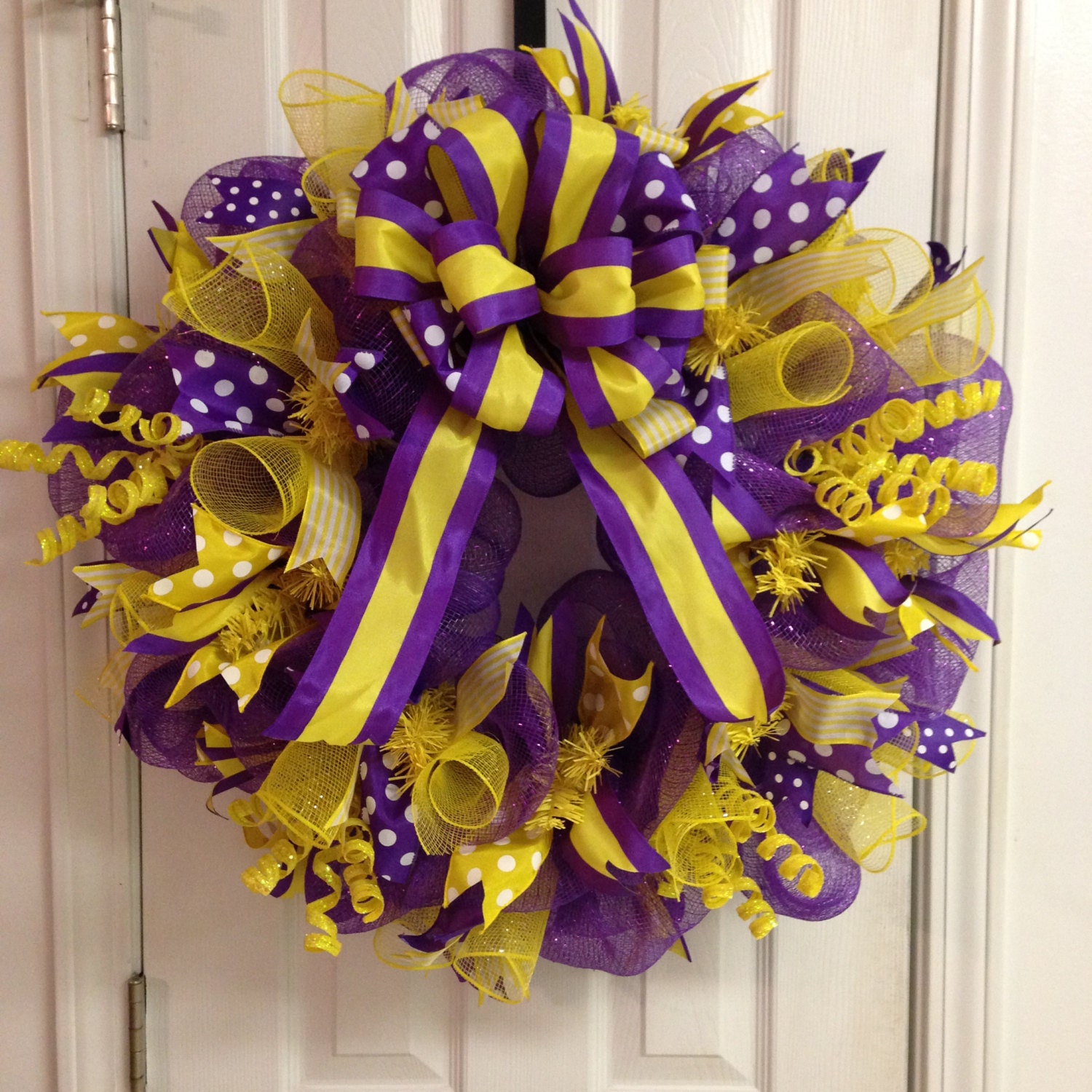 Purple And Yellow Mesh Wreath | purple and yellow ecu lsu or minnesota vikings deco mesh Purple And Yellow Mesh Wreath | purple and yellow ecu lsu or minnesota vikings deco mesh