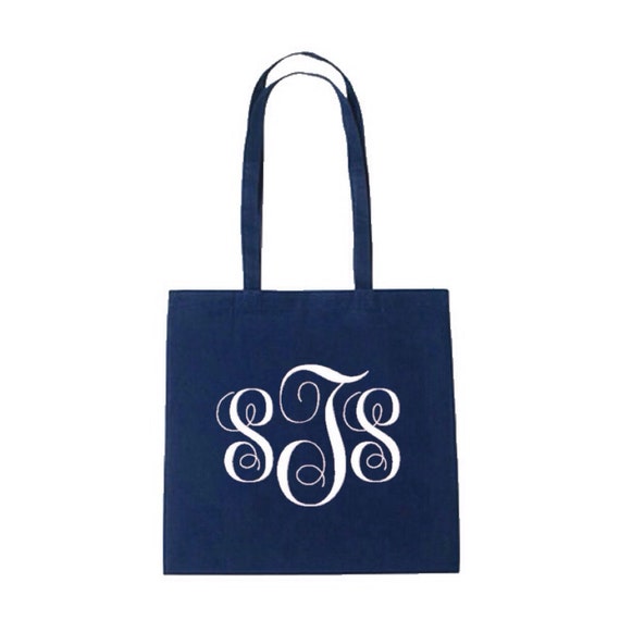 Monogram Tote - Tote Bag - 100% cotton - Personalized Tote, Shopping ...