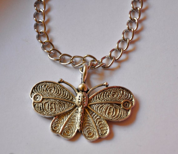 Beautiful Butterfly Silver Charm Bracelet by MotherEarthBeadwork