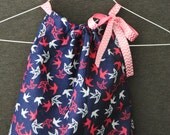 Navy and Pink Bandana Dress