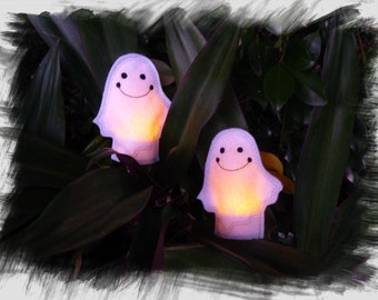 Halloween Ghost Tea Light Cover In The Hoop Machine Embroidery Design