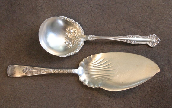 Silver utensils Utensils Serving Dessert dessert serving Plated