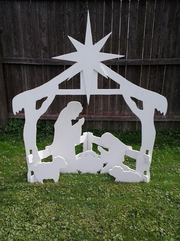 Outdoor Nativity Silhouette Template