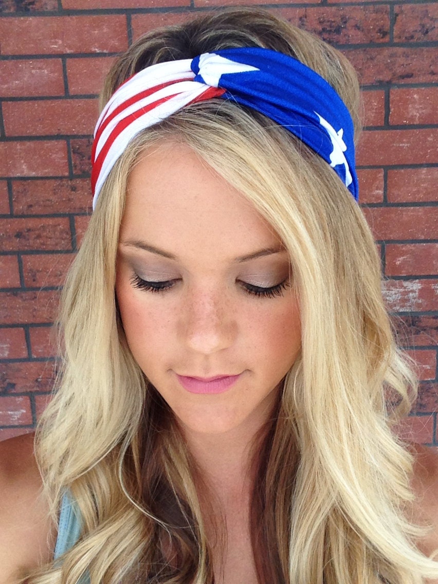 American Flag Headband Patriotic Headband Fourth Of July 7855