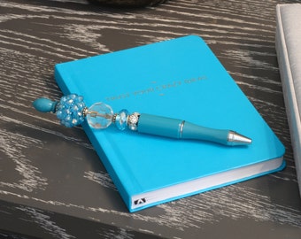 Statement Pen™ Turquoise Dazzle Bead Pen