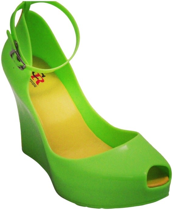 Jelly wedge sandals shoes jellies jelly shoes by glamshoetique