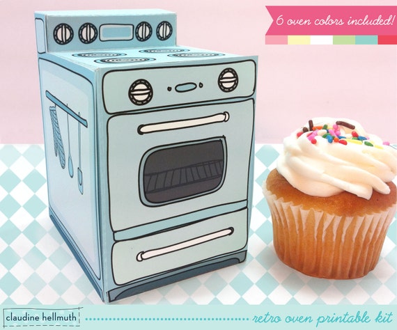 Oven Cupcake Box Printable Free