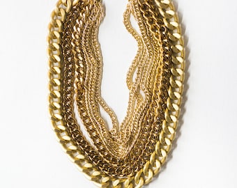 Gold Waterfall Necklace