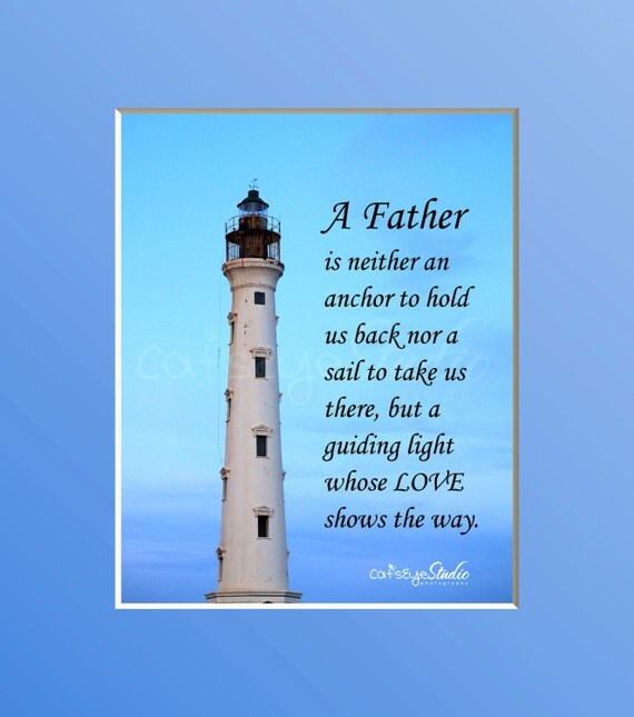 FATHER'S DAY Quote Father's Guiding Light Lighthouse