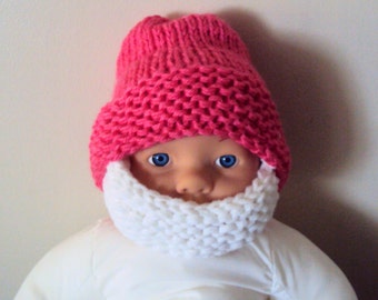 Baby Beard Hat Baby Beanie Baby Hat Knit Baby Hat Face Mask Ski Mask - 0-18 months