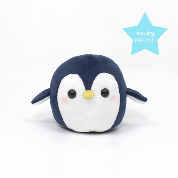 Plushie Sewing Pattern PDF Round Penguin cute by TeacupLion