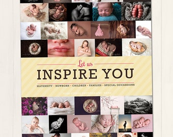 66 Images. Year in Review Collage Board 24x48" - Photoshop Template for photographers (YIRB66) - Instant DOWNLOAD