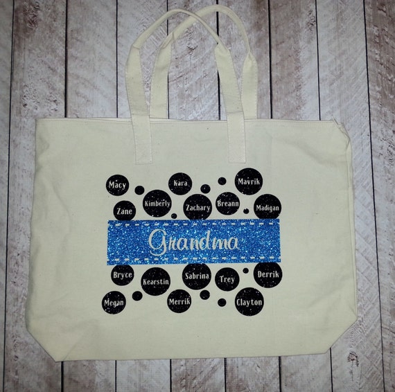 personalized grandma tote