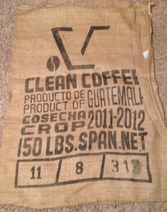 SALE 5 Burlap Jute Coffee Bean Bags Great For Crafting