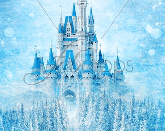 Frozen Winter Castle Backdrop for Birthday Party by FabDrops