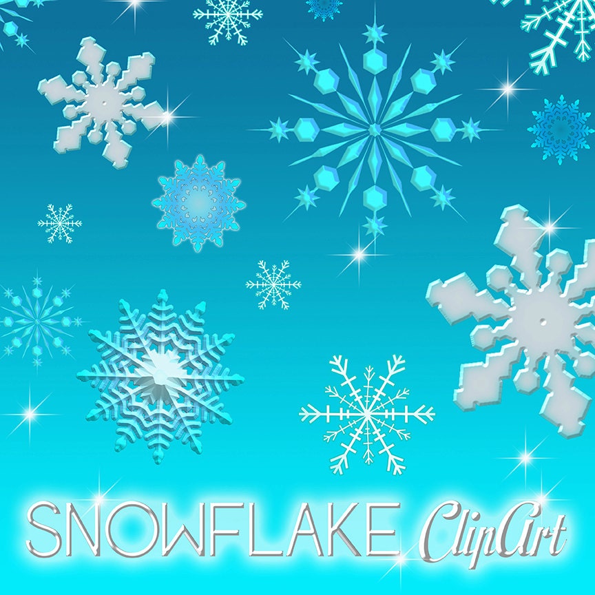 Snowflake Clipart Snow Clipart Frozen Clipart DIY Frozen