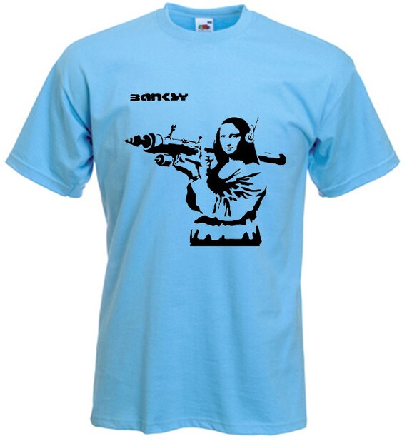 banksy lisa mona Mona Banksy Bazooka T on by Mens Etsy Shirt Tribaltshirts Lisa