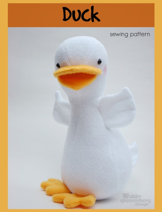 Duck PDF sewing pattern with easy instructions and