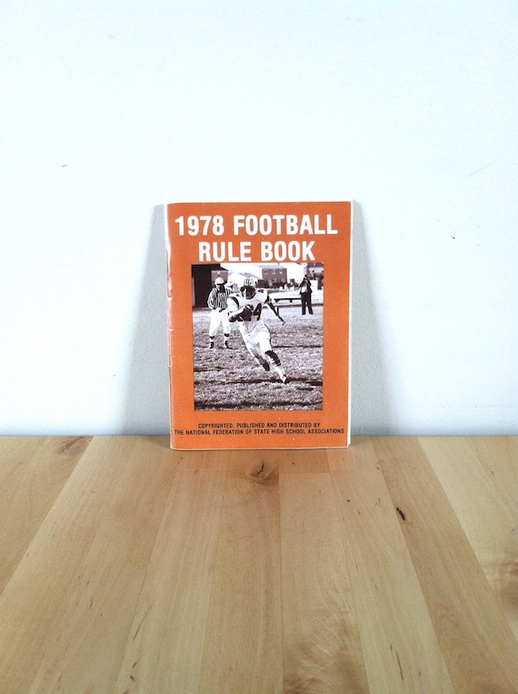 1978 Football Rule Book 1978 Vintage Book By Jessicaannsemporium