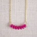 CLEARANCE . sevens . tartlette . pink jade gemstone row necklace . LAST ONE