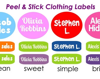 Kids Clothing Labels | Peel and Stick Clothing Labels | Personalized Waterproof Clothes Labels | Kids Clothing Labels | School ID Labels