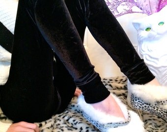 Black Velvet leggings MADE TO ORDER