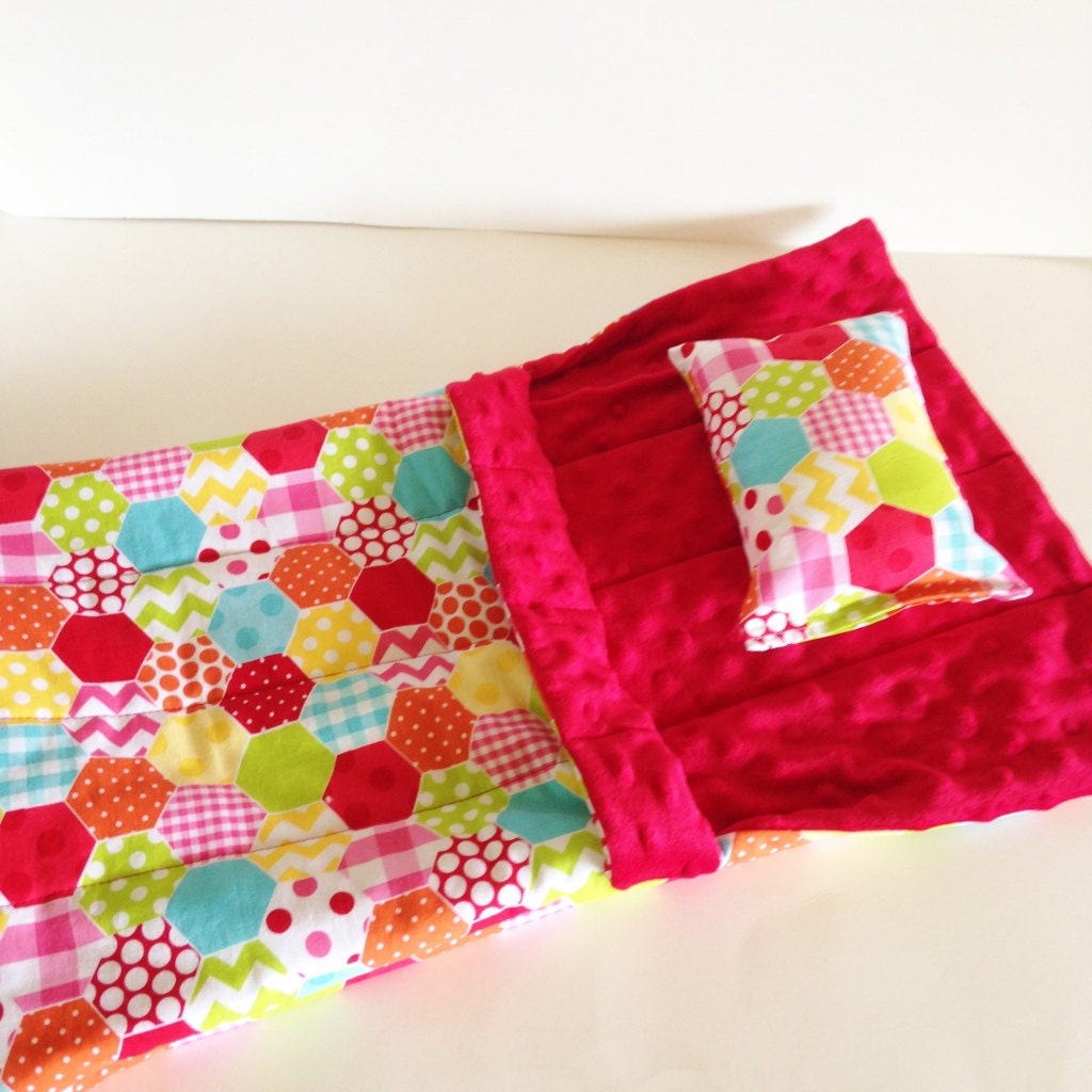 SALE American Girl Doll Sleeping Bag Set by craftymamacreations