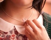 Star Necklace. Silver Plated Star Necklace. Dainty Star Necklace. Galaxy Necklace. Star Jewellery